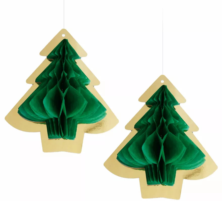Translation missing: de.Pack de 2 Colgantes Panal de Árbol de Navidad de 15 cm
