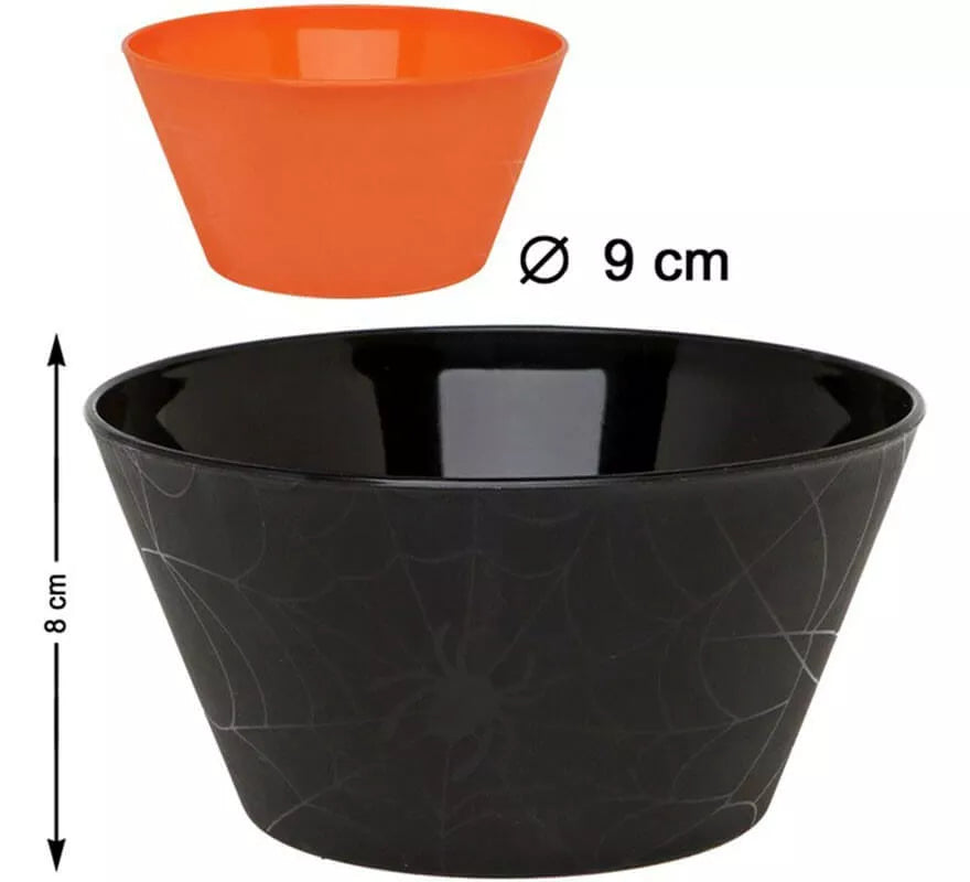 Translation missing: de.Pack de 2 Cuencos con telaraña en 2 colores surtidos de 8 cm
