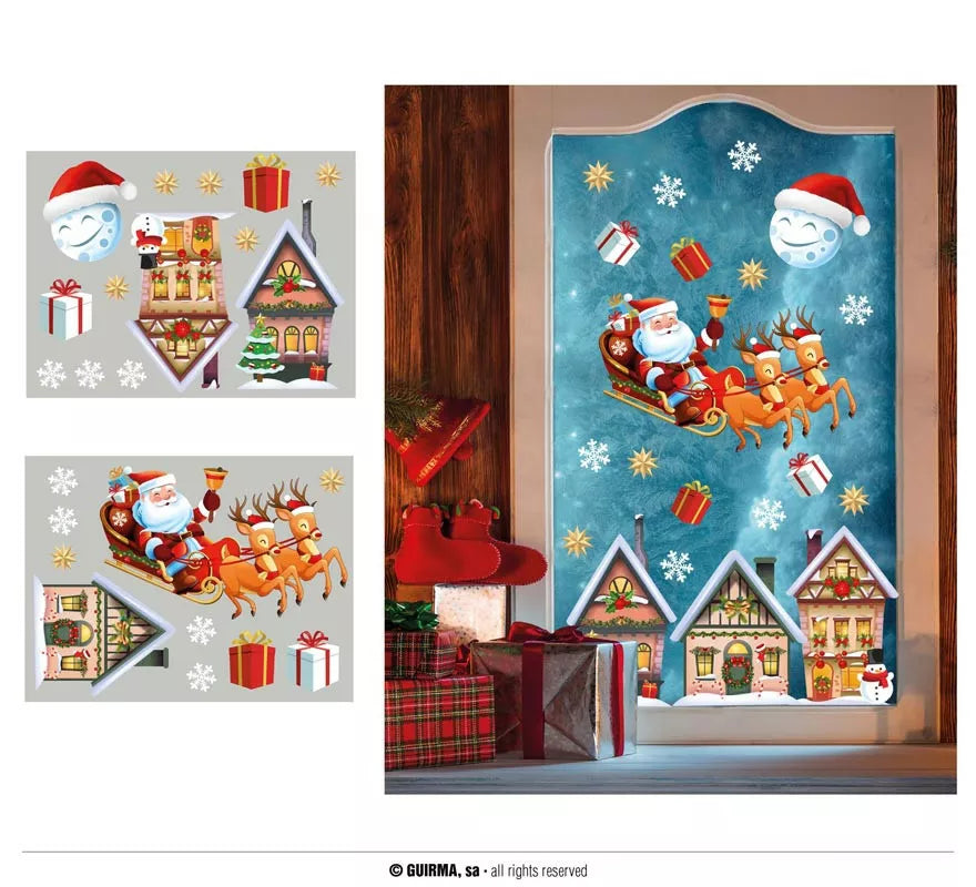 Translation missing: de.Pack de 2 Hojas Electroestáticas de Ventana Navidad de 30x40 cm