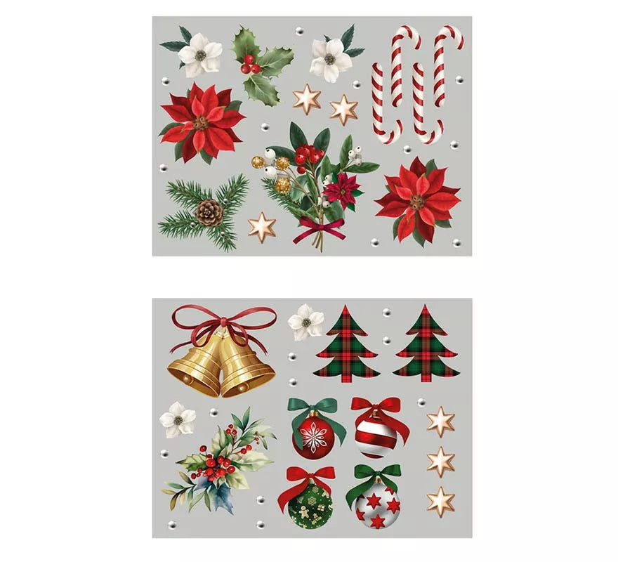 Translation missing: de.Pack de 2 Hojas Electroestáticas Figuras Navideñas de 30x40 cm
