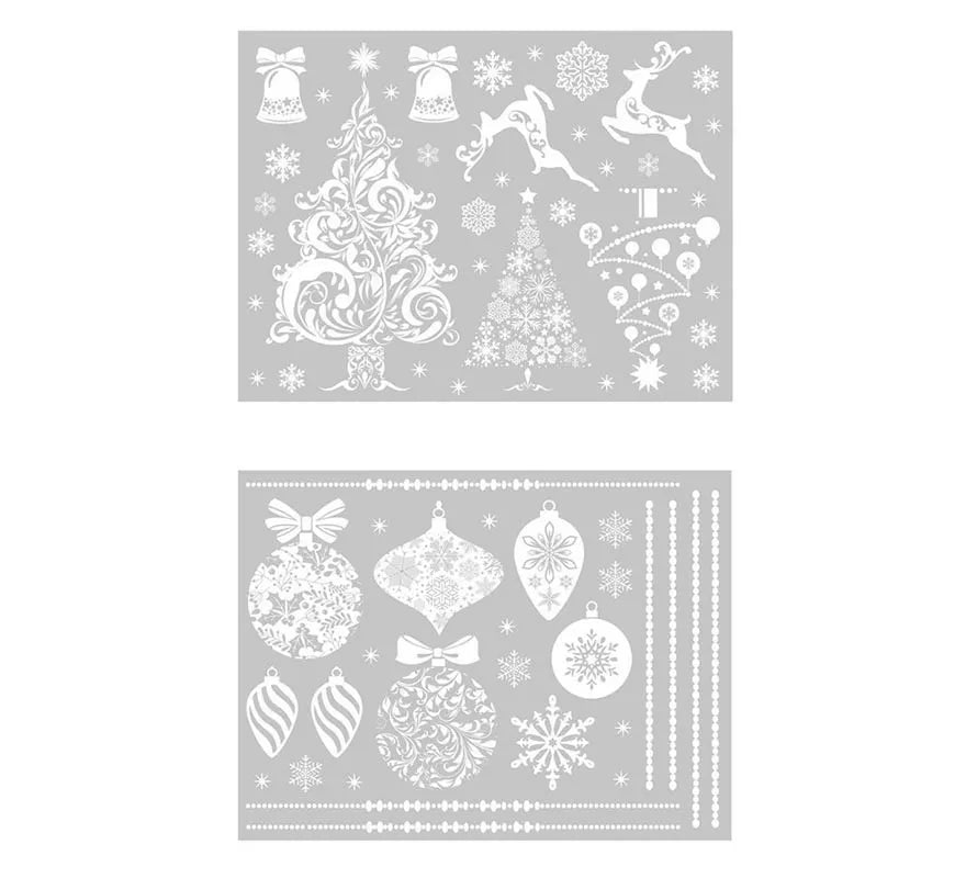 Translation missing: de.Pack de 2 Hojas Electroestáticas Navidad Nevada de 30x40 cm