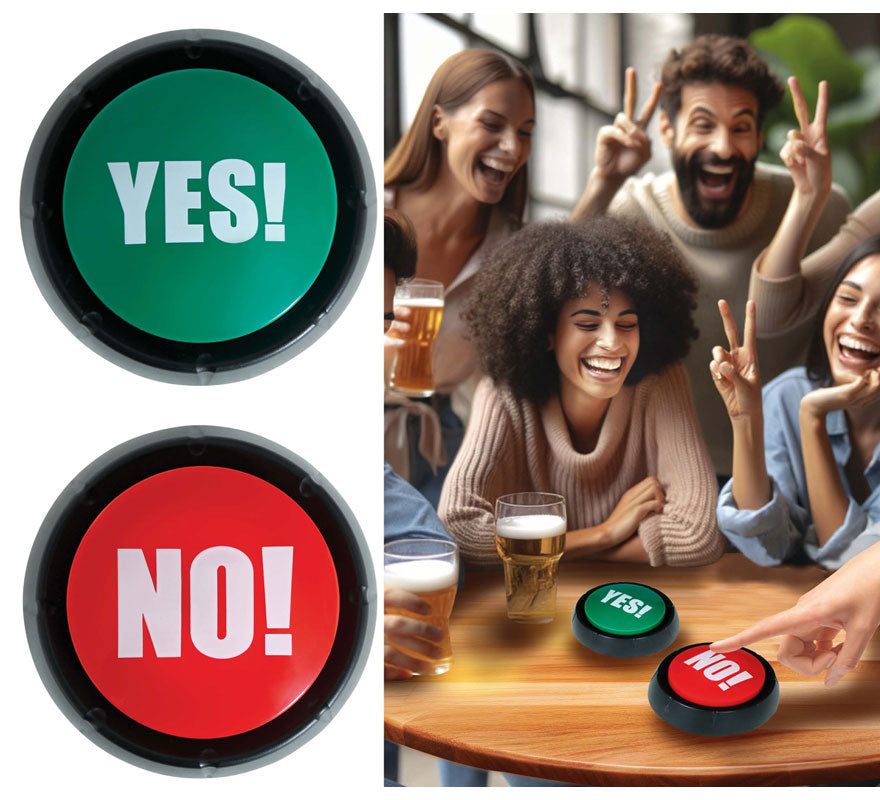 Translation missing: de.Pack de 2 Pulsadores 'Yes!' y 'No!'de 9 cm