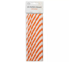 Packung mit 20 Papierstrohhalmen 197 mm Halloween