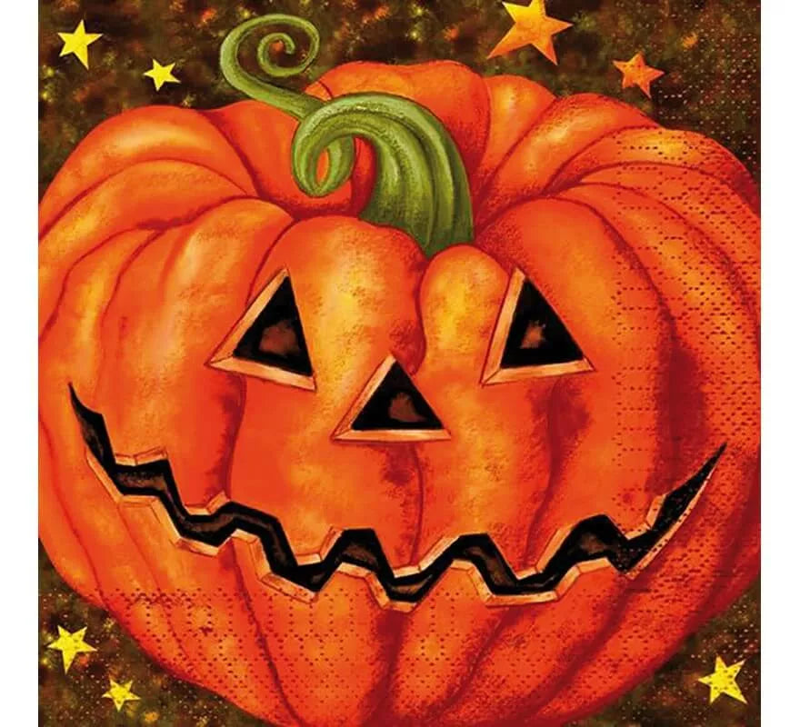 Translation missing: de.Pack de 20 Servilletas de Calabaza 33 cm