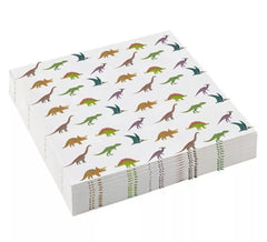 Packung mit 20 Dinosaurier-Papierservietten 25x25 cm