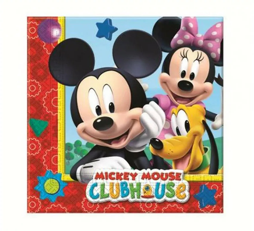 Translation missing: de.Pack de 20 Servilletas de Mickey Mouse de Papel de 33x33 cm