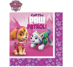 Packung mit 20 Paw Patrol-Papierservietten im Format 33 x 33 cm