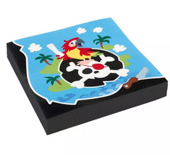 Packung mit 20 Papierservietten Piraten 33x33 cm