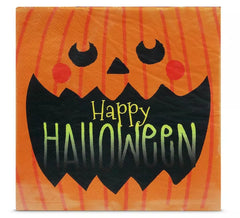 Packung mit 20 Happy Halloween-Servietten im Format 33 x 33 cm