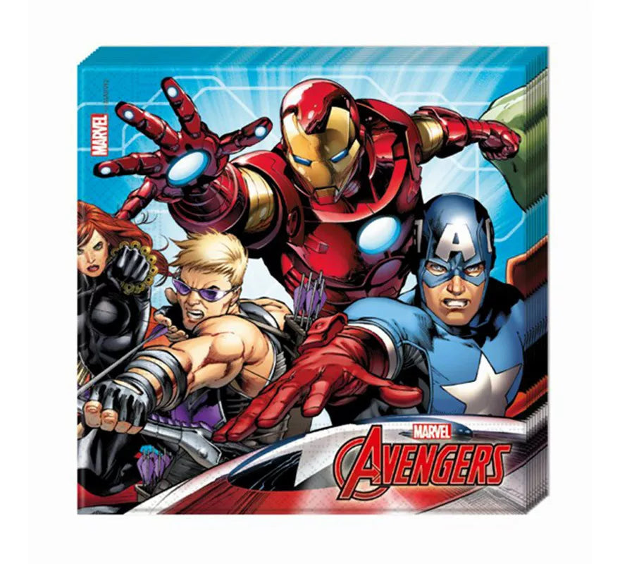 Translation missing: de.Pack de 20 Servilletas Los Vengadores Avengers de Papel de 33x33 cm