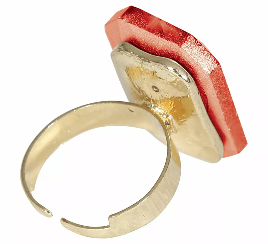 Anillo de imitación de Piedra Preciosa en colores surtidos