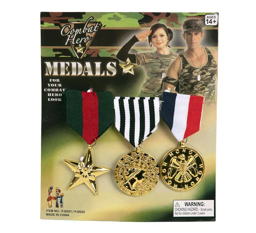 Translation missing: de.Pack de 3 Condecoraciones Militares de 15x15 cm