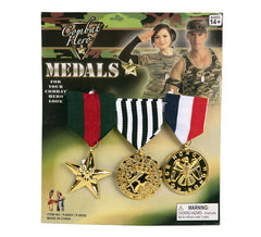 Packung mit 3 Militärdekorationen im Format 15 x 15 cm