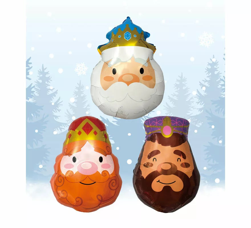 Translation missing: de.Pack de 3 Globos Foil Reyes Magos de 42x58 cm
