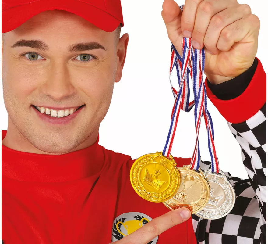Translation missing: de.Pack de 3 Medallas: Bronce, plata y dorado de 7 cm