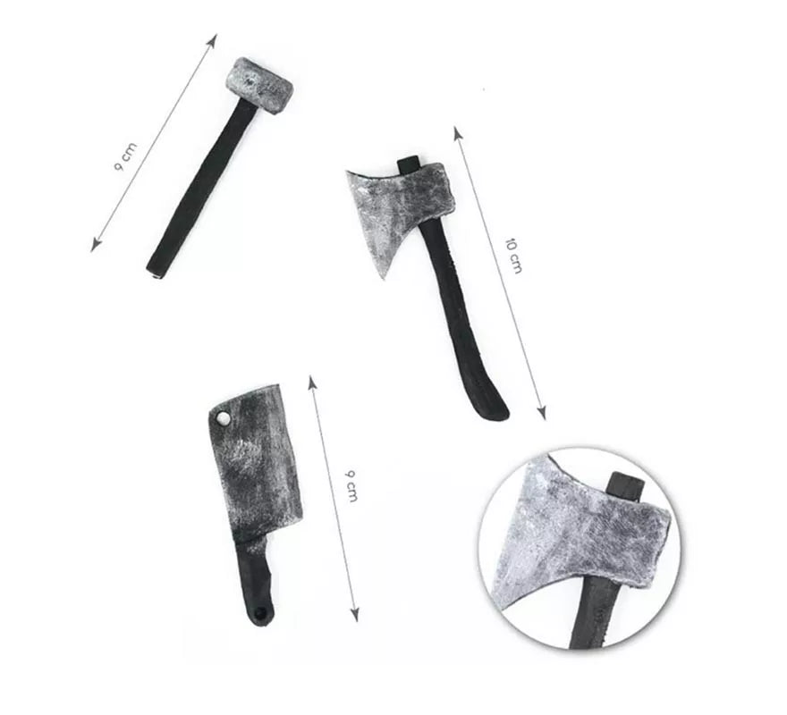 Translation missing: de.Pack de 3 Mini Armas: Hacha, Cuchillo y Mazo