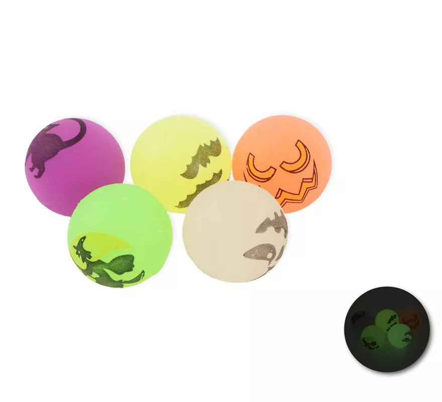 Translation missing: de.Pack de 3 Pelotas Halloween de goma luminiscente en modelos surtidos de 3 cm