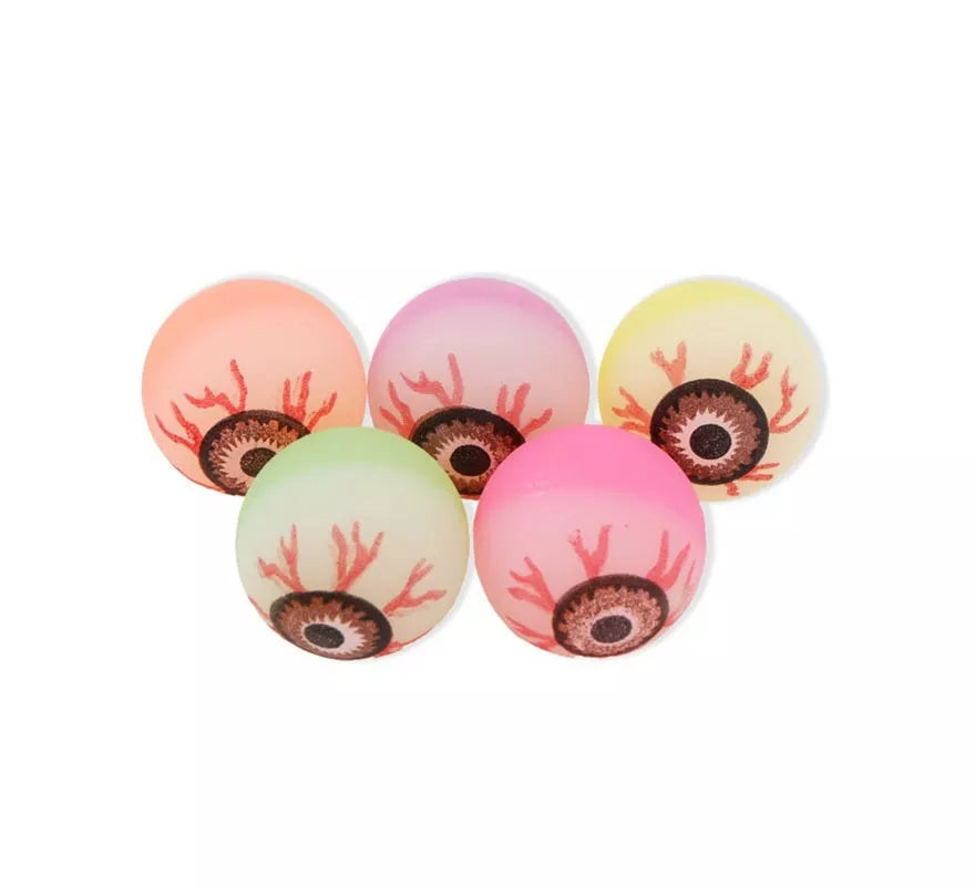 Translation missing: de.Pack de 3 Pelotas Ojos de goma luminiscente en colores surtidos de 3 cm