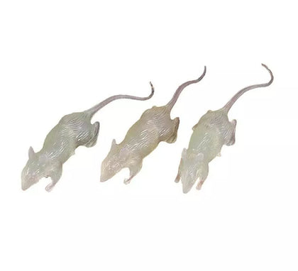 Pack de 3 Ratas Glow in the Dark de 7 cm