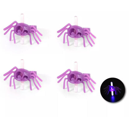 Pack de 4 Anillos Araña luminiscente de 3,5x2,5x2,6 cm