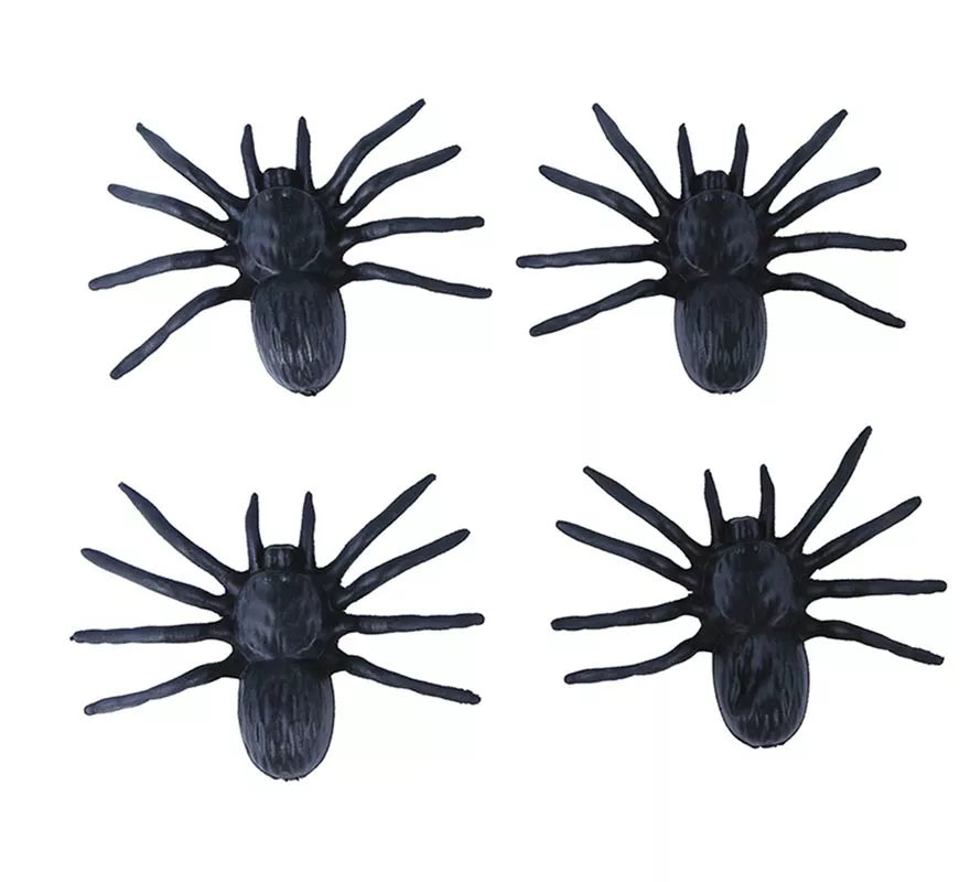 Pack de 4 Arañas 10 cm