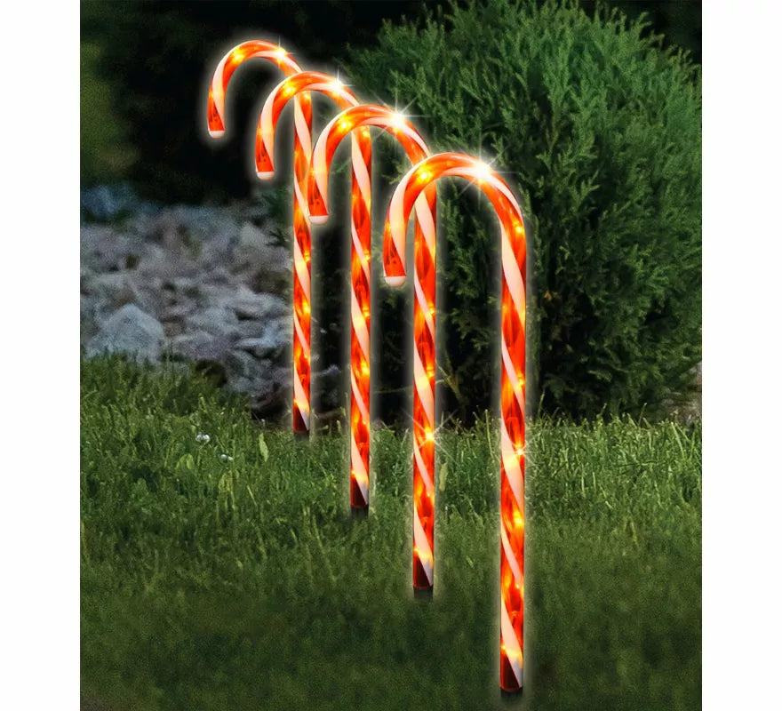 Translation missing: de.Pack de 4 Bastones de Caramelo con Led de 47 cm