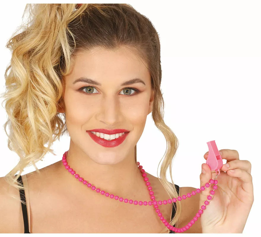 Pack de 4 Collares Neón con Silbato en colores surtidos