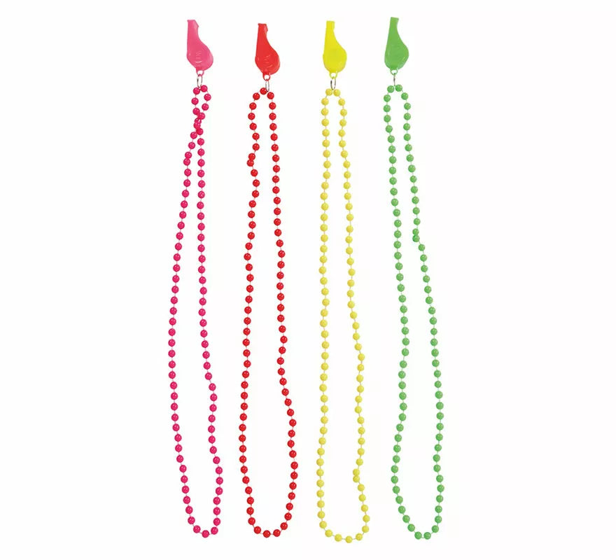 Translation missing: de.Pack de 4 Collares Neón con Silbato en colores surtidos