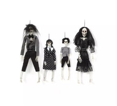 Packung mit 4 gotischen Familienskeletten von 40 cm