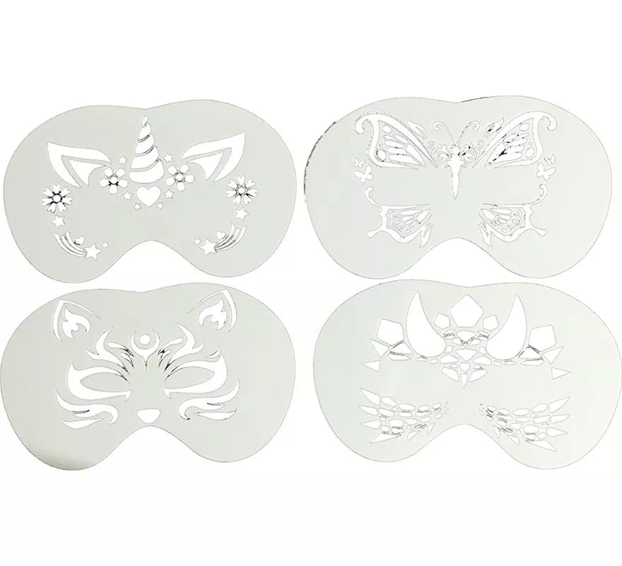 Translation missing: de.Pack de 4 Plantillas para Maquillaje de 5x13,5 cm en modelos surtidos