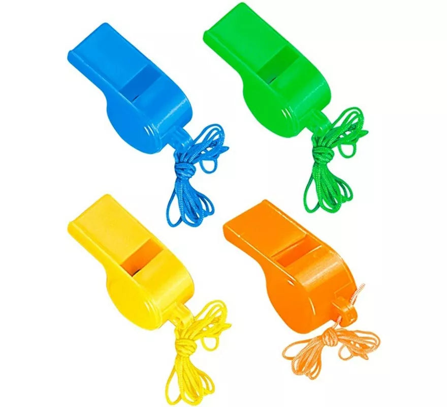 Translation missing: de.Pack de 4 Silbatos con Cuerda en colores surtidos