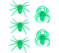 Packung mit 5 fluoreszierenden Spinnen