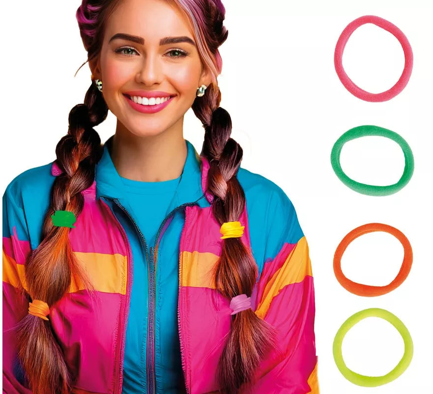 Translation missing: de.Pack de 5 Gomas Neón para Pelo en colores surtidos