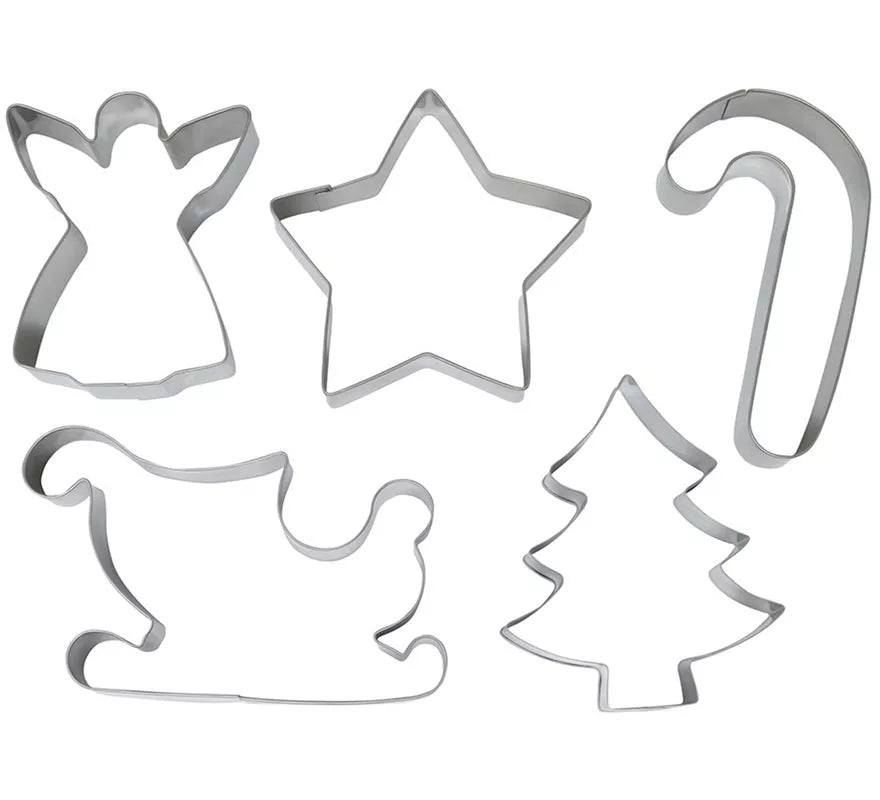 Translation missing: de.Pack de 5 Moldes para Galletas Metálicos Navideños