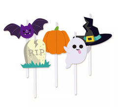 Packung mit 5 Halloween-Figurenkerzen