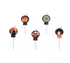 Packung mit 5 Halloween-Kerzen von 2,6 x 3,5 cm