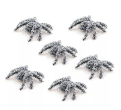 Packung mit 6 weißen haarigen Spinnen