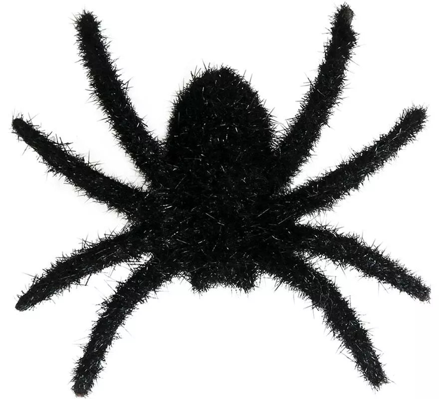 Translation missing: de.Pack de 6 Arañas Peludas Negras 6 cm