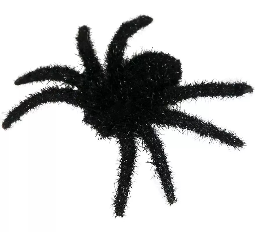 Translation missing: de.Pack de 6 Arañas Peludas Negras 6 cm