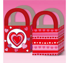 Packung mit 6 Herzen Geschenktüten von 18x12 cm