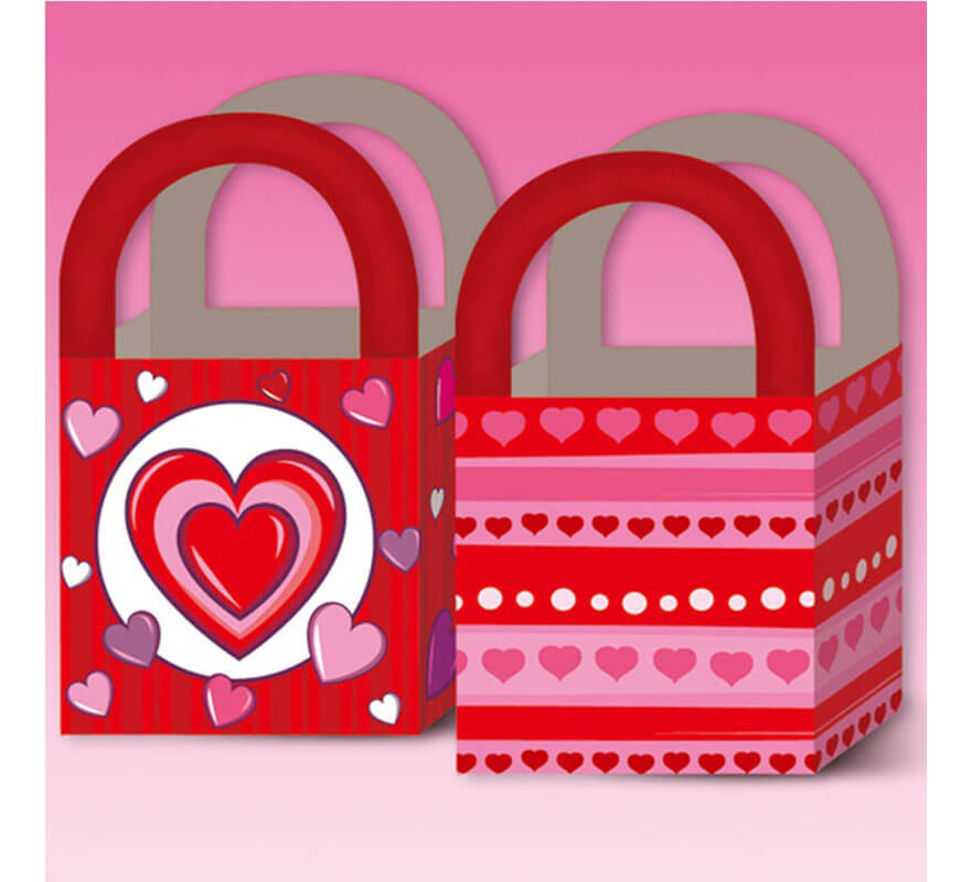 Translation missing: de.Pack de 6 Bolsas de regalo de Corazones de 18x12 cm