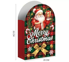Packung mit 6 Weihnachtsmann-Süßigkeitentüten aus Papier mit den Maßen 16,5 x 11 cm