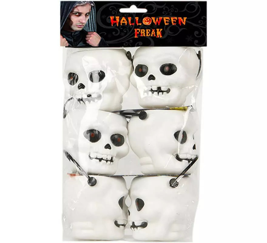 Pack de 6 Cabezas de Calavera 25X13 cm