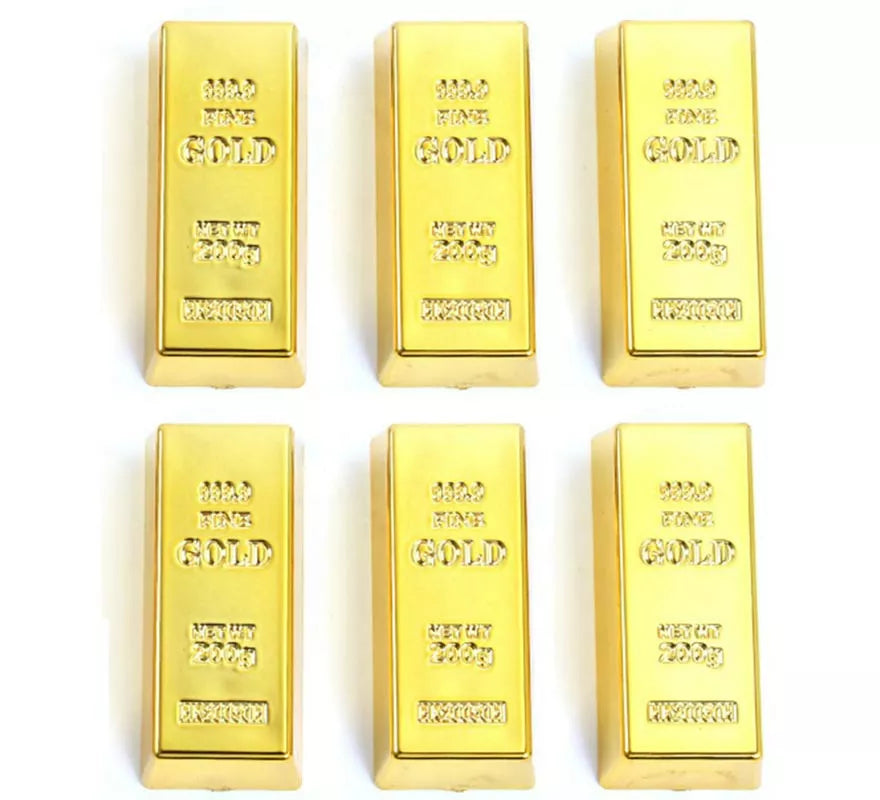 Translation missing: de.Pack de 6 Lingotes de oro imitación de 6x3 cm