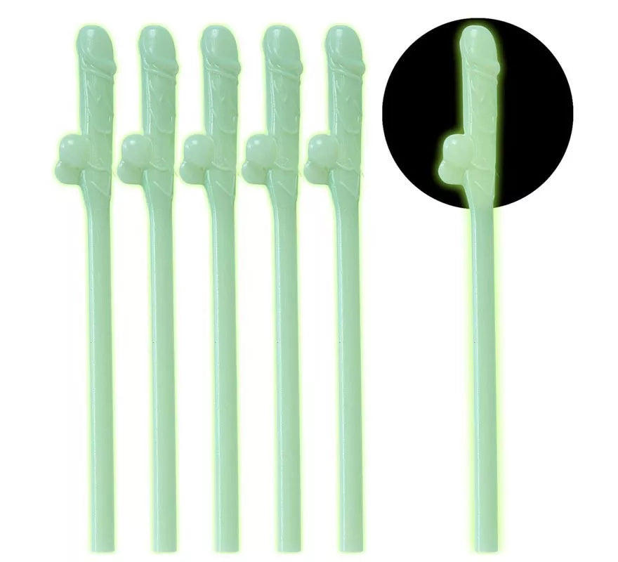 Translation missing: de.Pack de 6 Pajitas Fluorescentes con forma de Penes