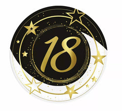 Packung mit 6 Tellern 18 Jahre von 23 cm