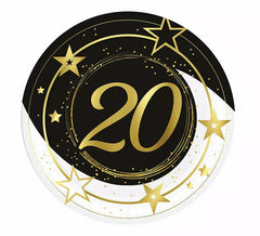 Packung mit 6 Tellern 20 Jahre à 23 cm