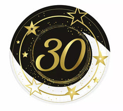 Packung mit 6 Tellern 30 Jahre à 23 cm