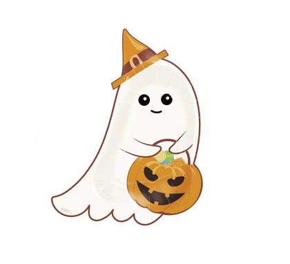 Pack de 6 Platos Boo de Papel de 22x26,5 cm