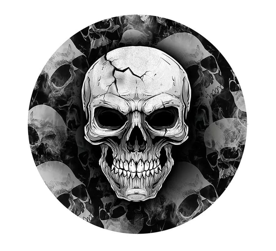 Translation missing: de.Pack de 6 Platos Calavera Temible de 23 cm